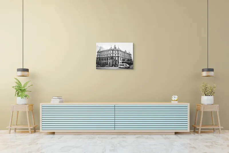 Tablou Canvas Monument urban în alb și negru, 70 x 50 cm – poza 7