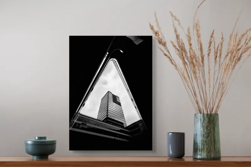 Tablou Canvas, Design Geometric, , Alb-Negru, 39 x 54 cm – poza 3