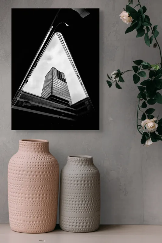 Tablou Canvas, Design Geometric, , Alb-Negru, 39 x 54 cm – poza 6