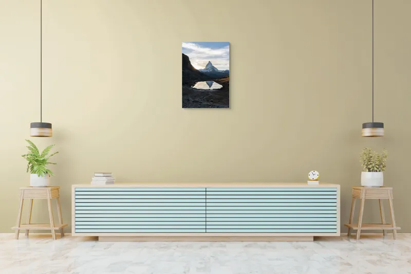 Tablou Canvas, "Reflecții în oglinda muntelui etern", 50 x 70 cm – poza 6