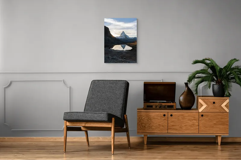 Tablou Canvas, "Reflecții în oglinda muntelui etern", 50 x 70 cm – poza 8