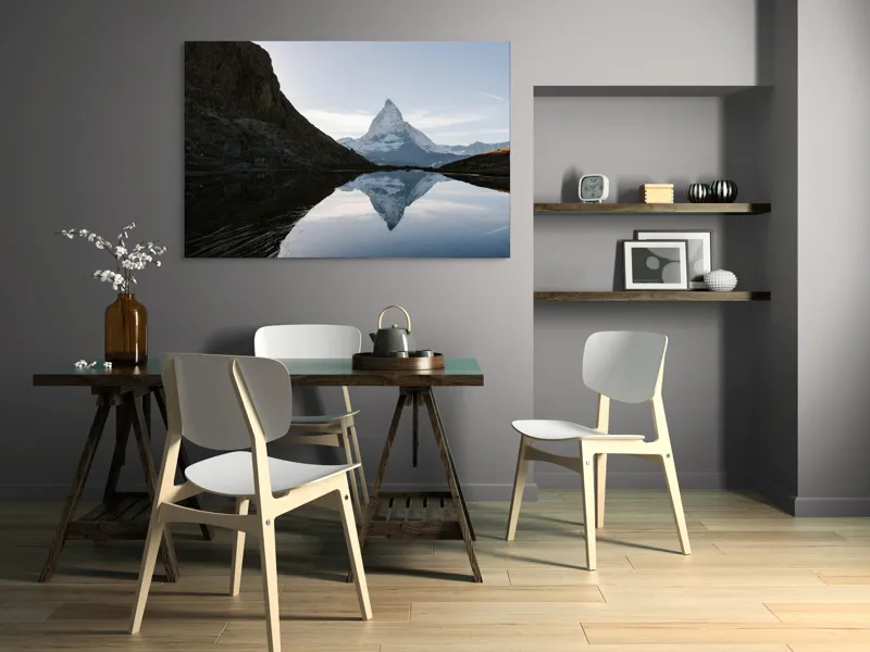 Tablou Canvas Reflecția Tranquilă a Alpinului Colos, 150 x 100 cm – poza 5