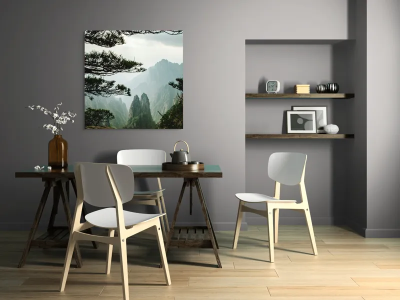 Tablou Canvas Peisaj Montan Multicolor – Artă pentru Interioare, 100 x 100 cm – poza 6
