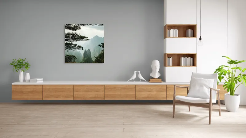 Tablou Canvas Peisaj Montan Multicolor – Artă pentru Interioare, 100 x 100 cm – poza 8