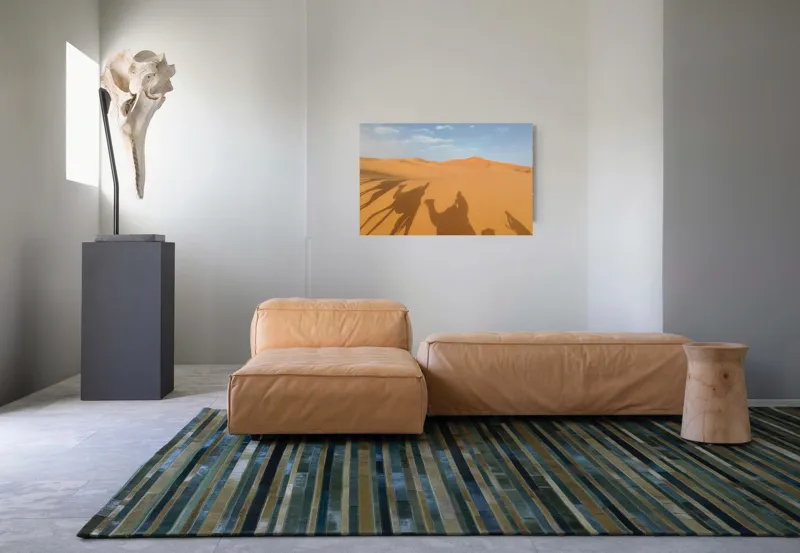 Tablou Canvas Umbre călătoare pe nisipuri aurii siluete camel, 90 x 50 cm – poza 8