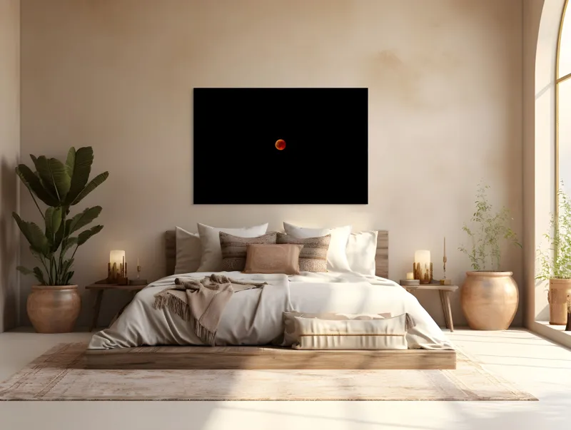 Tablou Canvas, "Luna roșie în tăcerea nopții", 150 x 100 cm – poza 4