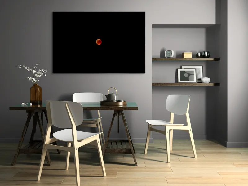 Tablou Canvas, "Luna roșie în tăcerea nopții", 150 x 100 cm – poza 5