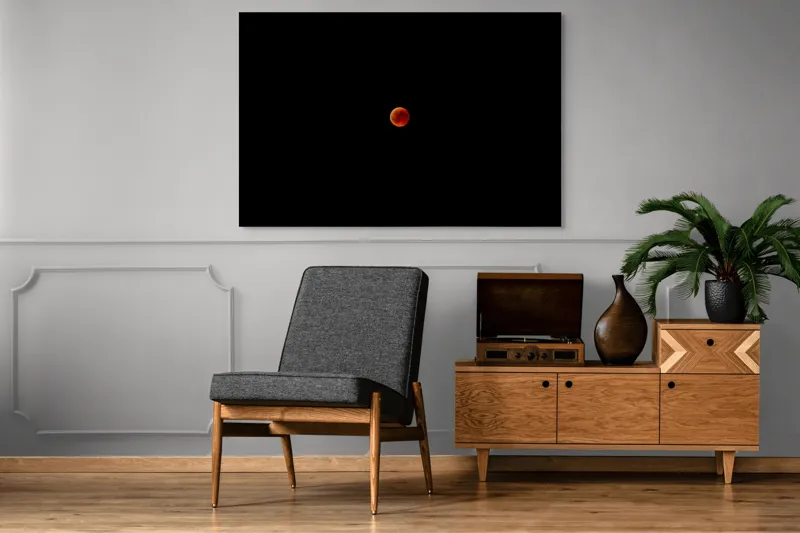 Tablou Canvas, "Luna roșie în tăcerea nopții", 150 x 100 cm – poza 8