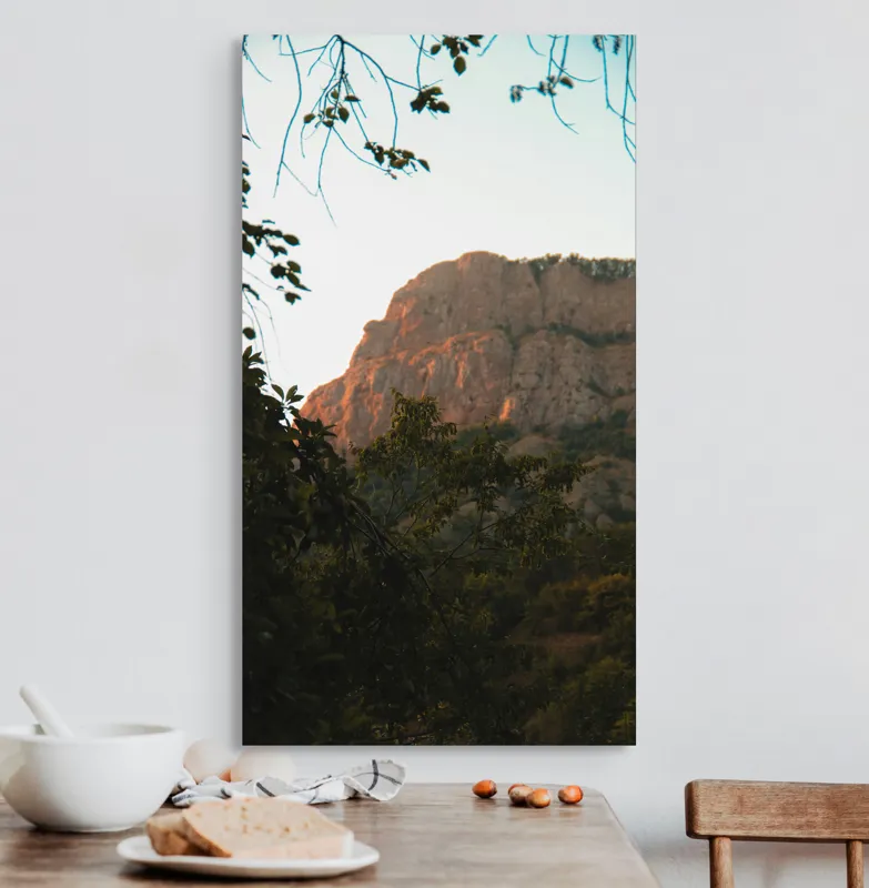 Tablou Canvas, Peisaj Montan la Apus, 50 x 90 cm