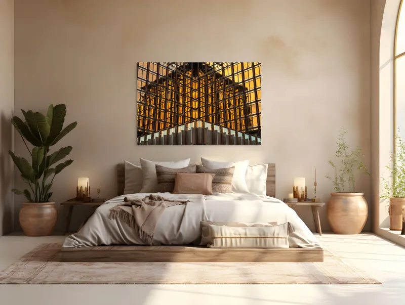 Tablou Canvas Simetrie aurie a orașului vibrant, 150 x 100 cm – poza 4