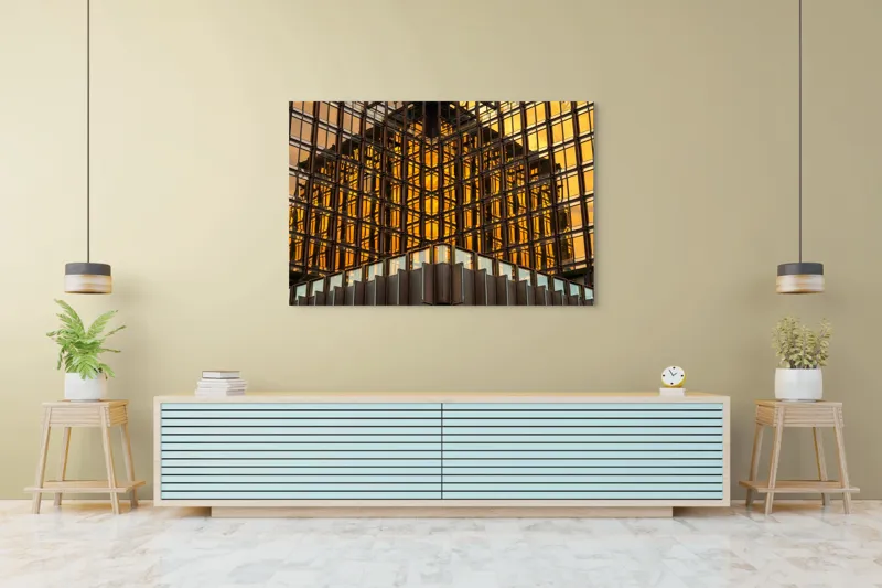 Tablou Canvas Simetrie aurie a orașului vibrant, 150 x 100 cm – poza 6