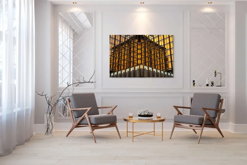 Tablou Canvas Simetrie aurie a orașului vibrant, 150 x 100 cm – poza 7