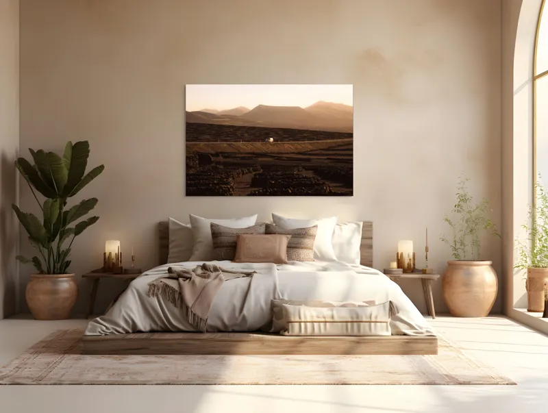 Tablou Canvas, Peisaj cu Apus, Munți și Drum, , Multicolor, 150 x 100 cm – poza 4