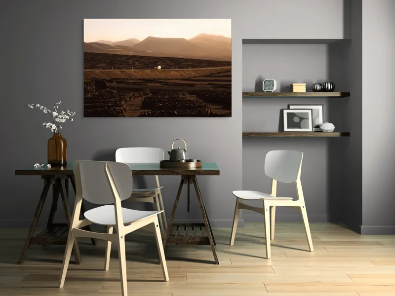 Tablou Canvas, Peisaj cu Apus, Munți și Drum, , Multicolor, 150 x 100 cm – poza 5