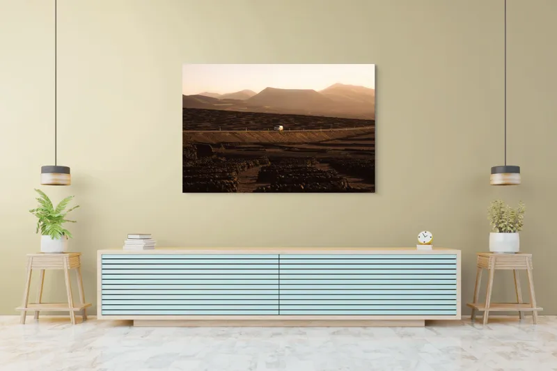 Tablou Canvas, Peisaj cu Apus, Munți și Drum, , Multicolor, 150 x 100 cm – poza 6