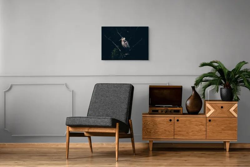 Tablou Canvas cu Egretă Multicolor – Artă Murală Elegantă, 70 x 50 cm – poza 4