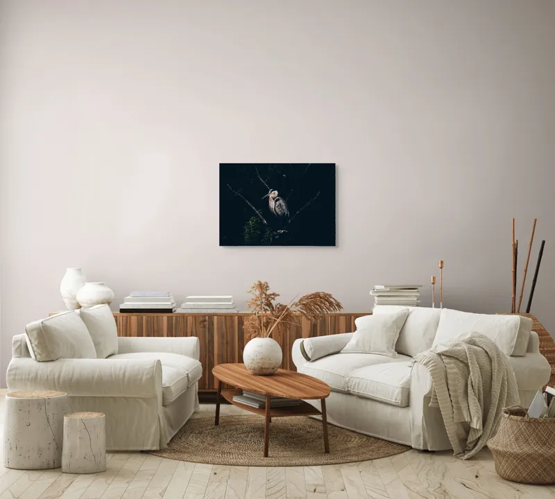 Tablou Canvas cu Egretă Multicolor – Artă Murală Elegantă, 70 x 50 cm – poza 6