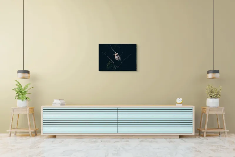 Tablou Canvas cu Egretă Multicolor – Artă Murală Elegantă, 70 x 50 cm – poza 7