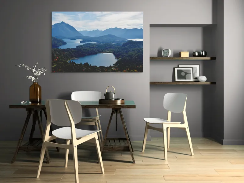 Tablou Canvas Peisaj Natură Lacuri Munți Cer Vârfuri, 150 x 100 cm – poza 5