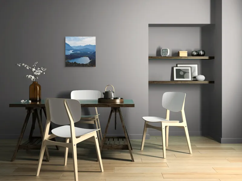 Tablou Canvas Peisaj Natură Lacuri Munți Cer Vârfuri, 50 x 50 cm – poza 8