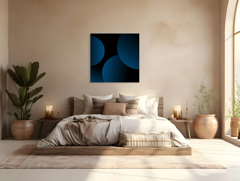 Tablou Canvas Abstract, Sferele Ascunse ale Nopții Albastre, 100 x 100 cm – poza 4