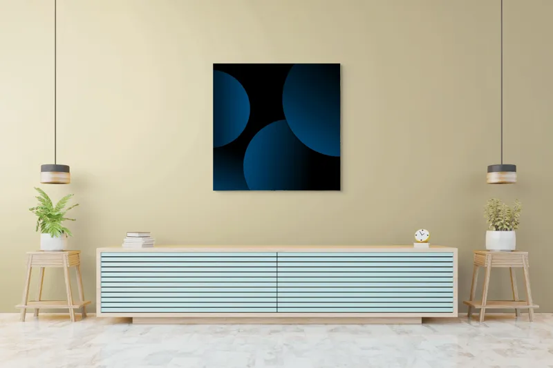 Tablou Canvas Abstract, Sferele Ascunse ale Nopții Albastre, 100 x 100 cm – poza 5