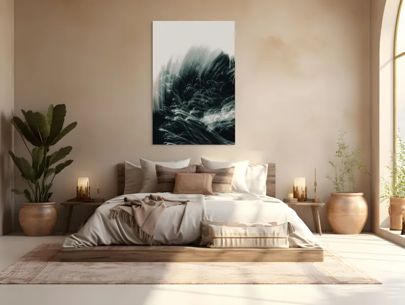 Tablou Abstract Dinamic: Armonie în Mișcare și Fluiditate, 100 x 150 cm – poza 3