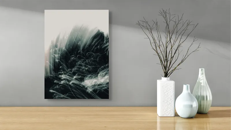 Tablou Abstract Dinamic: Armonie în Mișcare și Fluiditate, 39 x 54 cm – poza 4