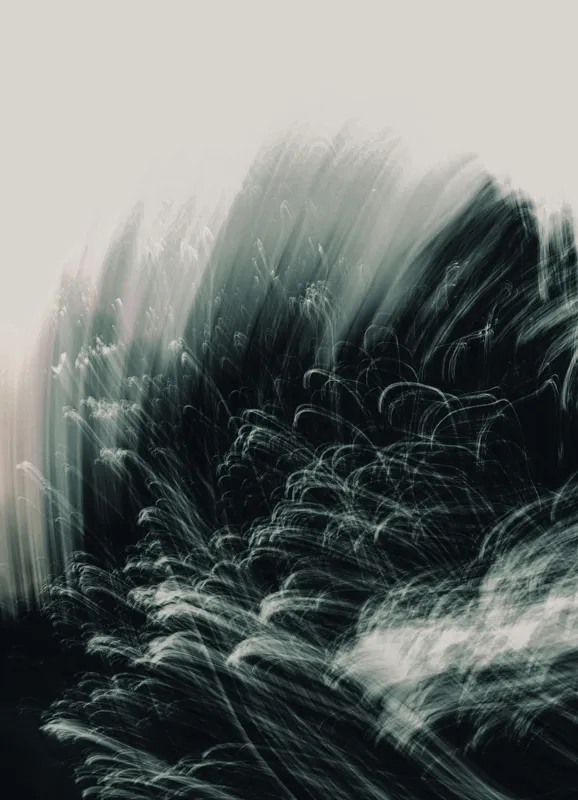 Tablou Abstract Dinamic: Armonie în Mișcare și Fluiditate, 39 x 54 cm – poza 2