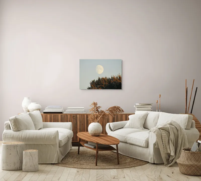 Tablou Canvas Luna printre frunze toamneți artă murală, 70 x 50 cm – poza 6