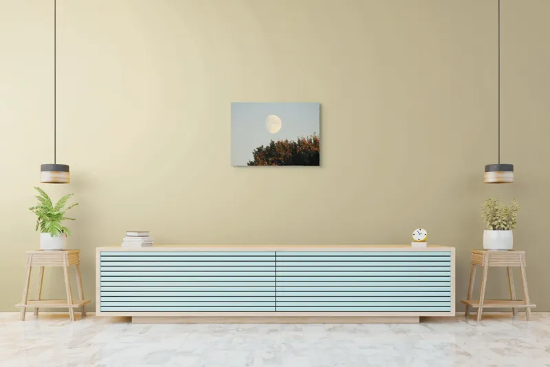 Tablou Canvas Luna printre frunze toamneți artă murală, 70 x 50 cm – poza 7