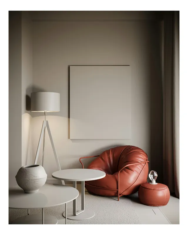 Tablou Canvas: Îmbrățișarea liniștii în neutralitate caldă, 50 x 70 cm
