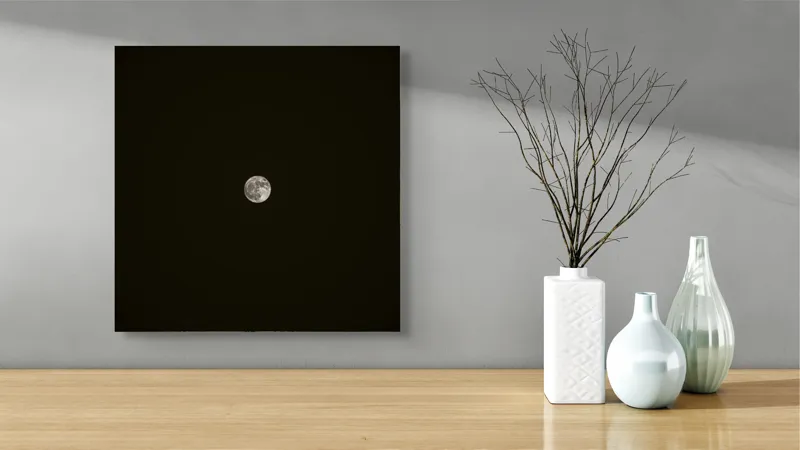 Tablou Canvas Luna dansând pe cerul nopții - Artă decorativă, 50 x 50 cm – poza 3