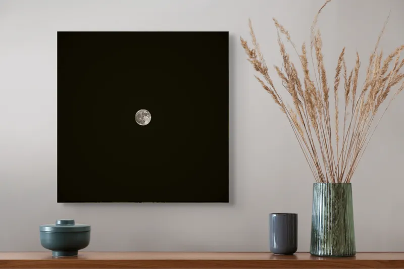 Tablou Canvas Luna dansând pe cerul nopții - Artă decorativă, 50 x 50 cm – poza 4