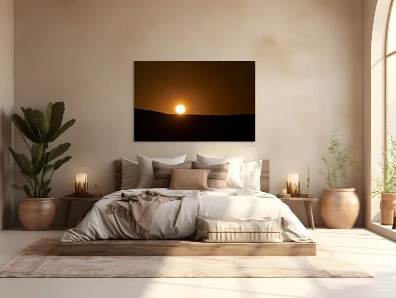 Tablou Canvas Răsărit Liniștit Asupra Dunelor Negre, 150 x 100 cm – poza 4