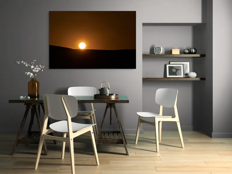 Tablou Canvas Răsărit Liniștit Asupra Dunelor Negre, 150 x 100 cm – poza 5