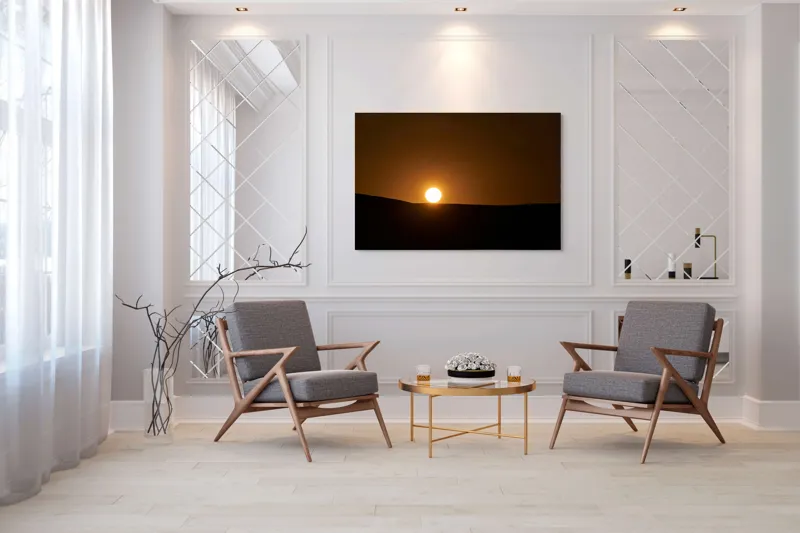 Tablou Canvas Răsărit Liniștit Asupra Dunelor Negre, 150 x 100 cm – poza 7