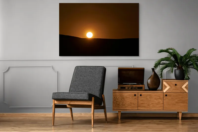 Tablou Canvas Răsărit Liniștit Asupra Dunelor Negre, 150 x 100 cm – poza 8