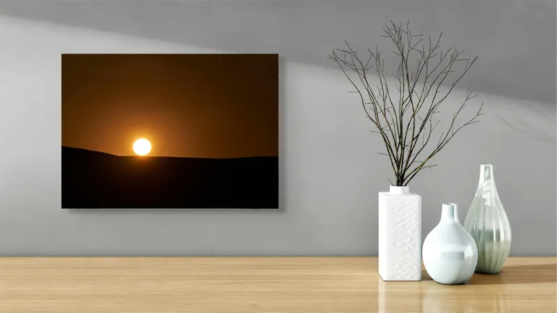 Tablou Canvas Răsărit Liniștit Asupra Dunelor Negre, 54 x 39 cm – poza 3