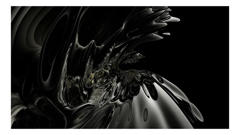 Tablou Canvas, "Metamorfoza întunericului lichid sculptat", 90 x 50 cm