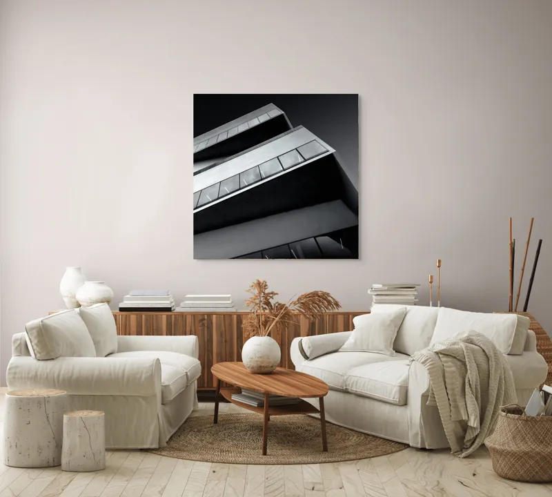 Tablou Canvas Armonie futuristă în umbre și lumină, 100 x 100 cm – poza 3