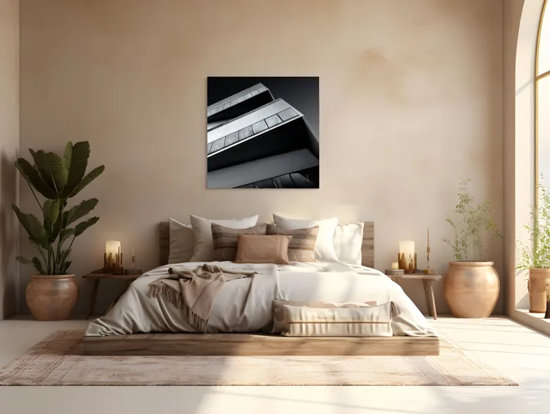 Tablou Canvas Armonie futuristă în umbre și lumină, 100 x 100 cm – poza 4