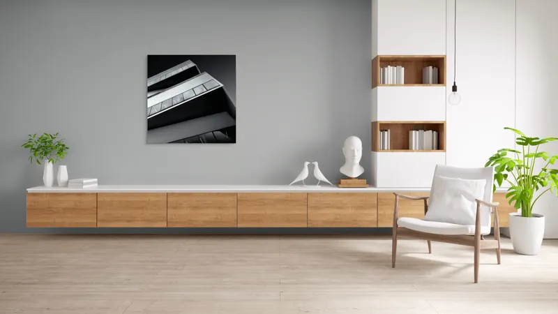 Tablou Canvas Armonie futuristă în umbre și lumină, 100 x 100 cm – poza 8