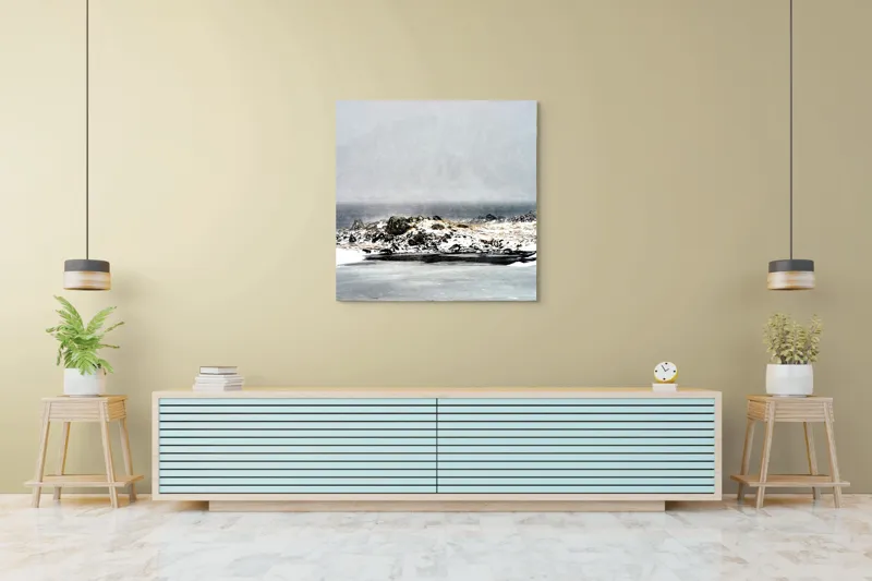 Tablou Canvas pe temă mării înghețate, 100 x 100 cm – poza 5