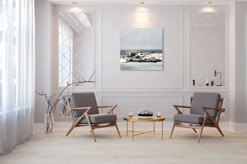 Tablou Canvas pe temă mării înghețate, 100 x 100 cm – poza 7