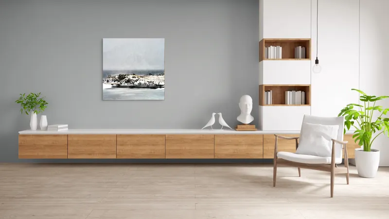 Tablou Canvas pe temă mării înghețate, 100 x 100 cm – poza 8