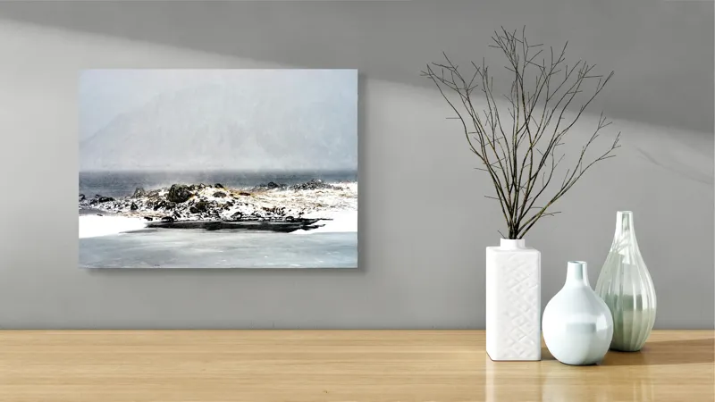Tablou Canvas pe temă mării înghețate, 54 x 39 cm – poza 3