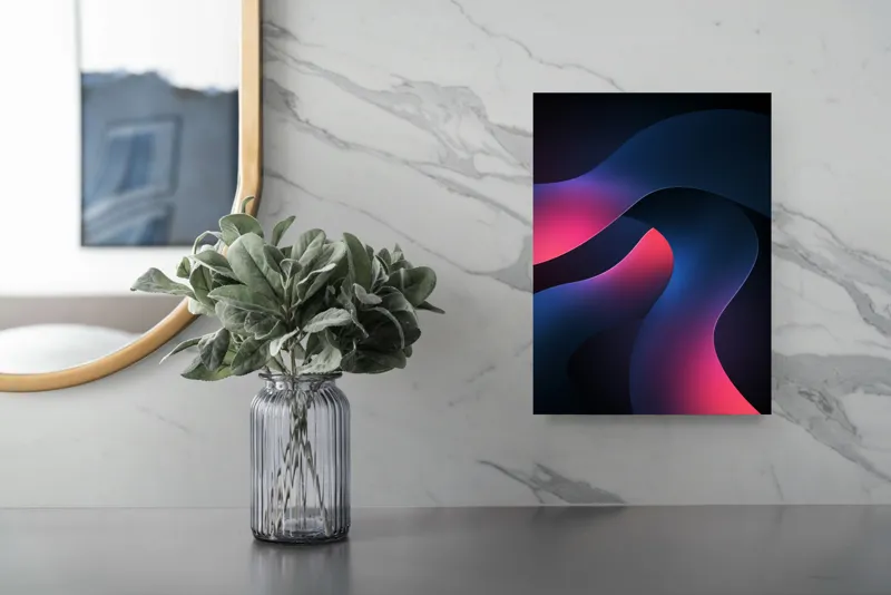 Tablou Canvas cu design abstract 'Ritmuri de Lumină și Întuneric', 26 x 39 cm – poza 4