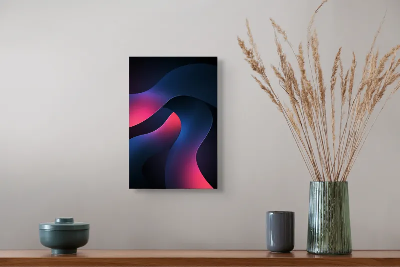 Tablou Canvas cu design abstract 'Ritmuri de Lumină și Întuneric', 26 x 39 cm – poza 5