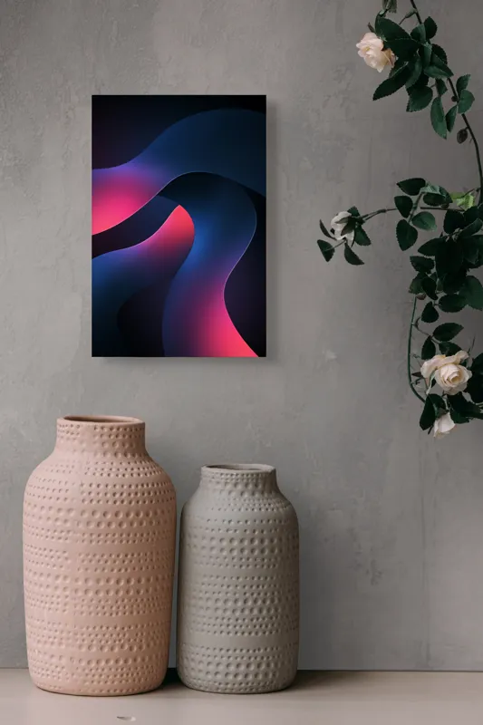 Tablou Canvas cu design abstract 'Ritmuri de Lumină și Întuneric', 26 x 39 cm – poza 6